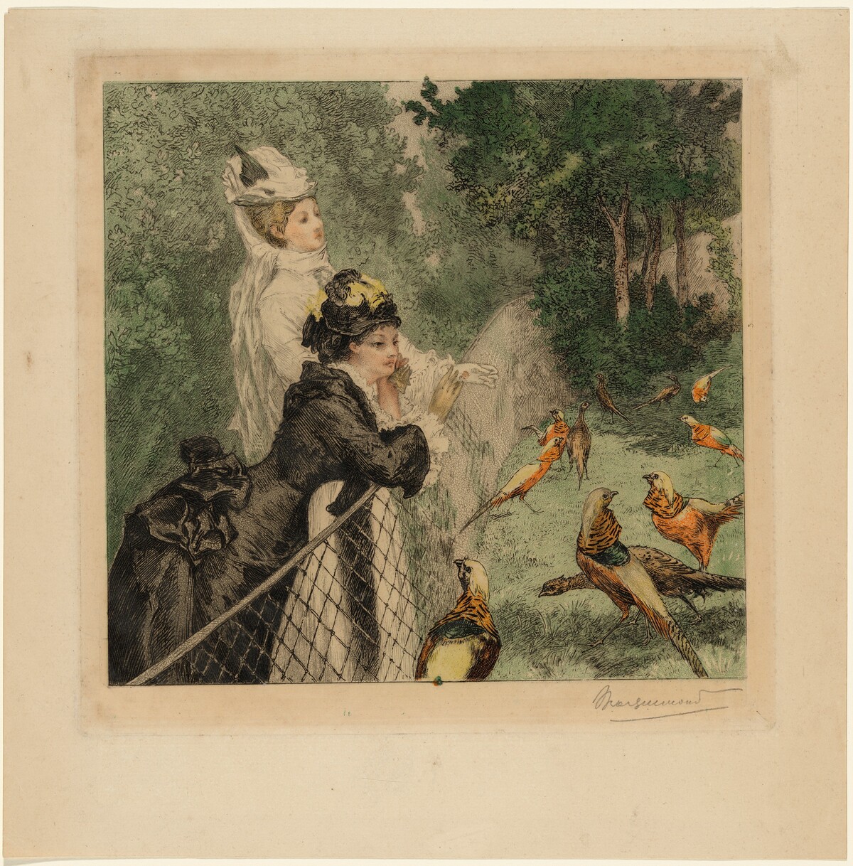 Au Jardin d'Acclimatation (In the Zoological Garden) by Félix Bracquemond