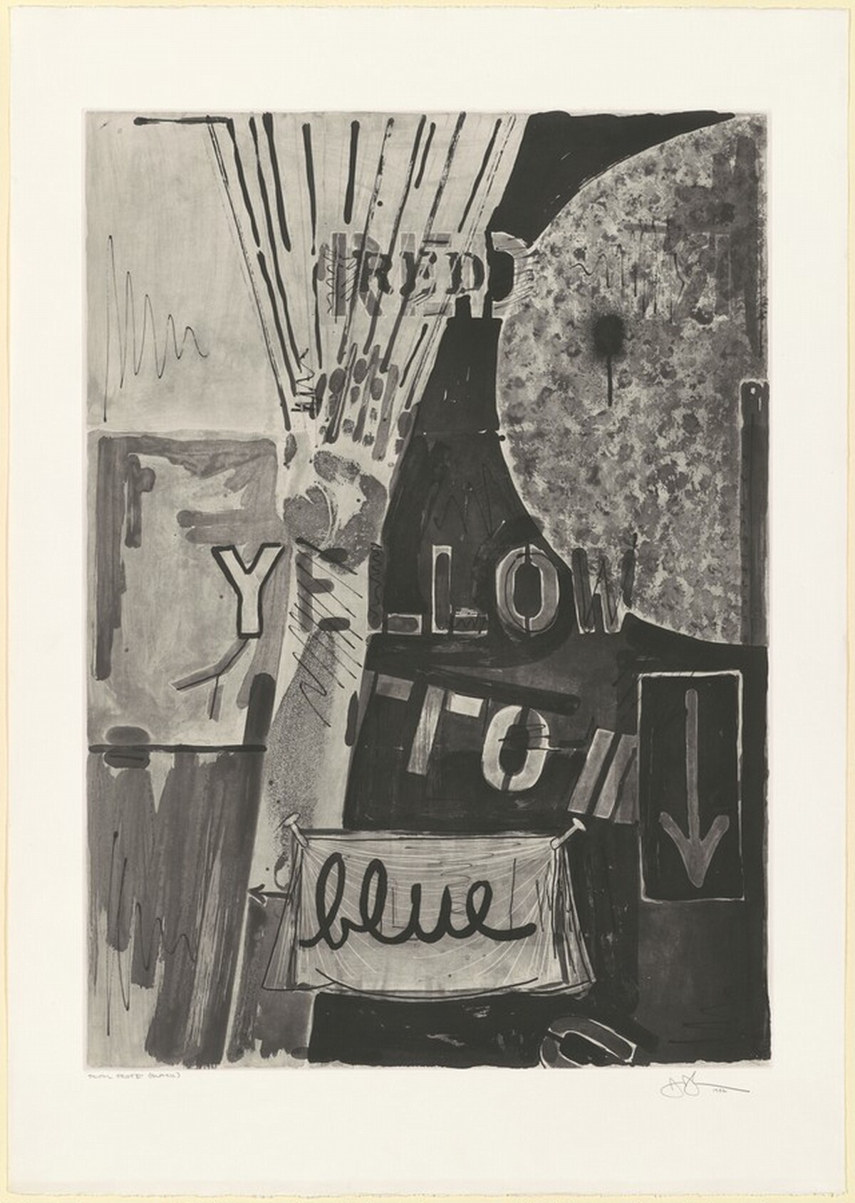 Untitled (Blue) [trial proof] by Jasper Johns