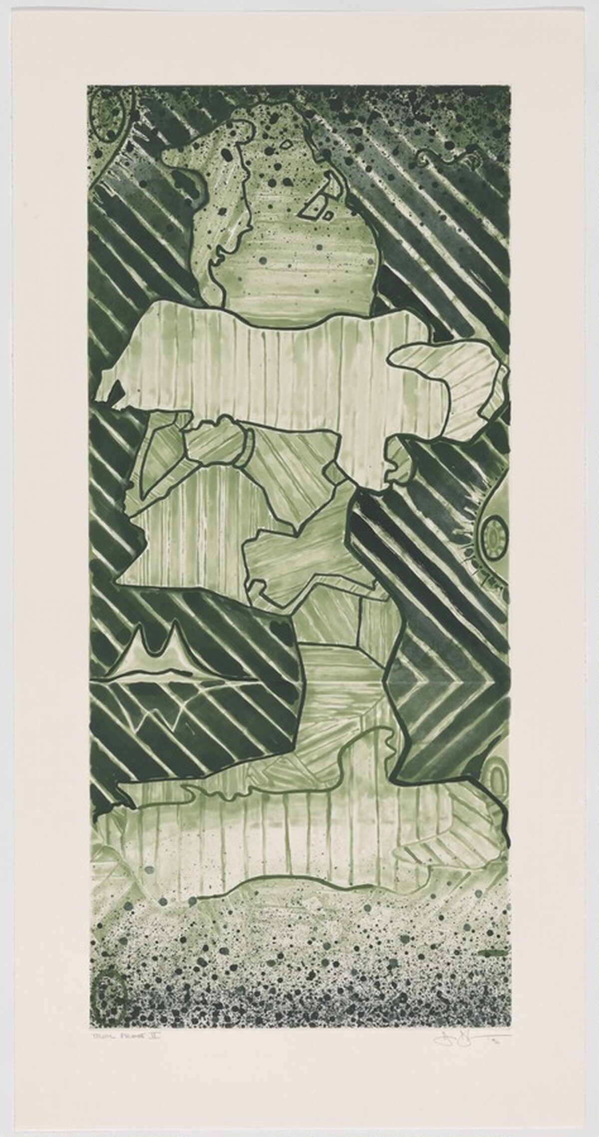 Green Angel 2 [trial proof 6] by Jasper Johns