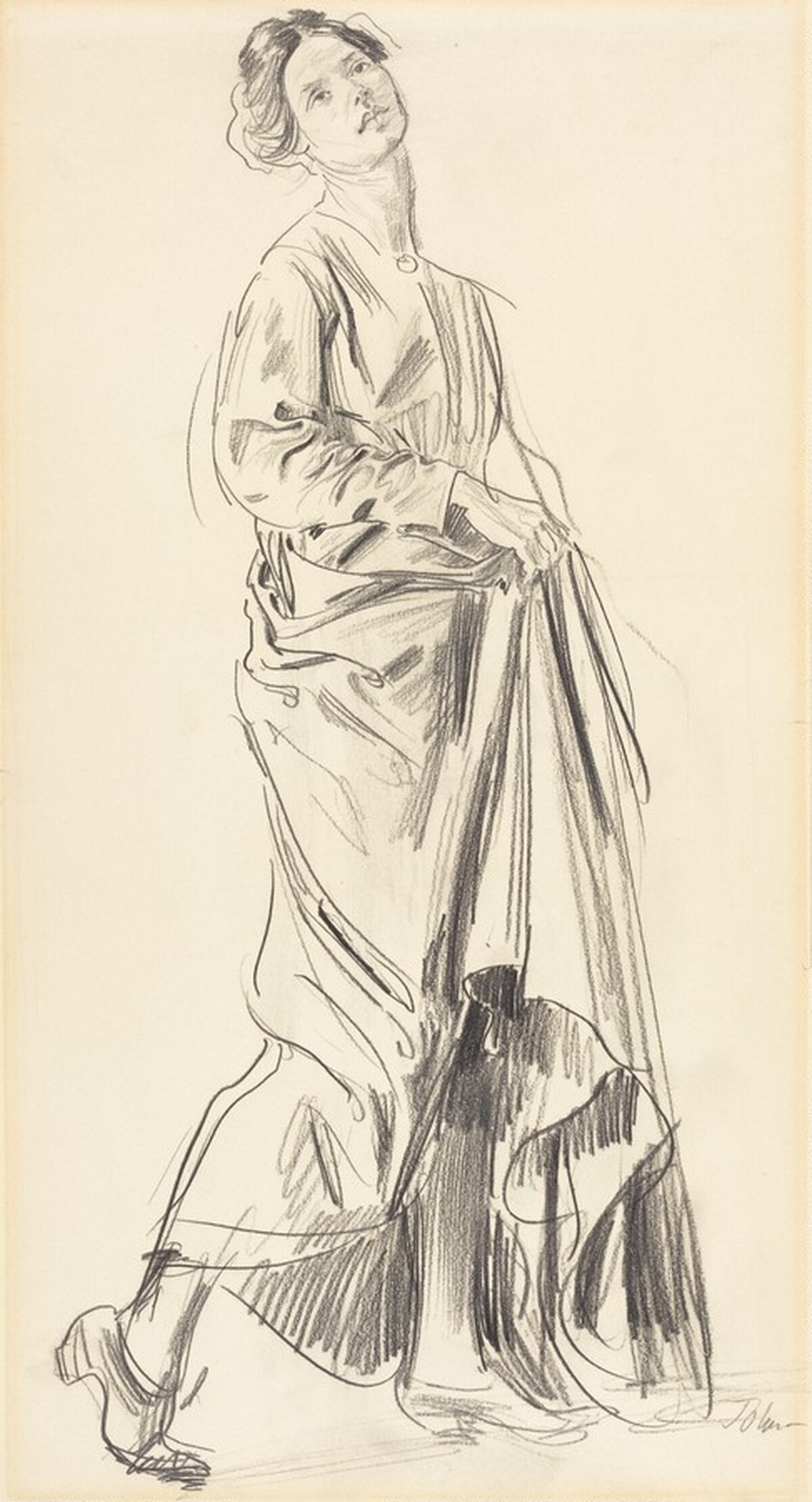 Standing Draped Woman by Augustus John