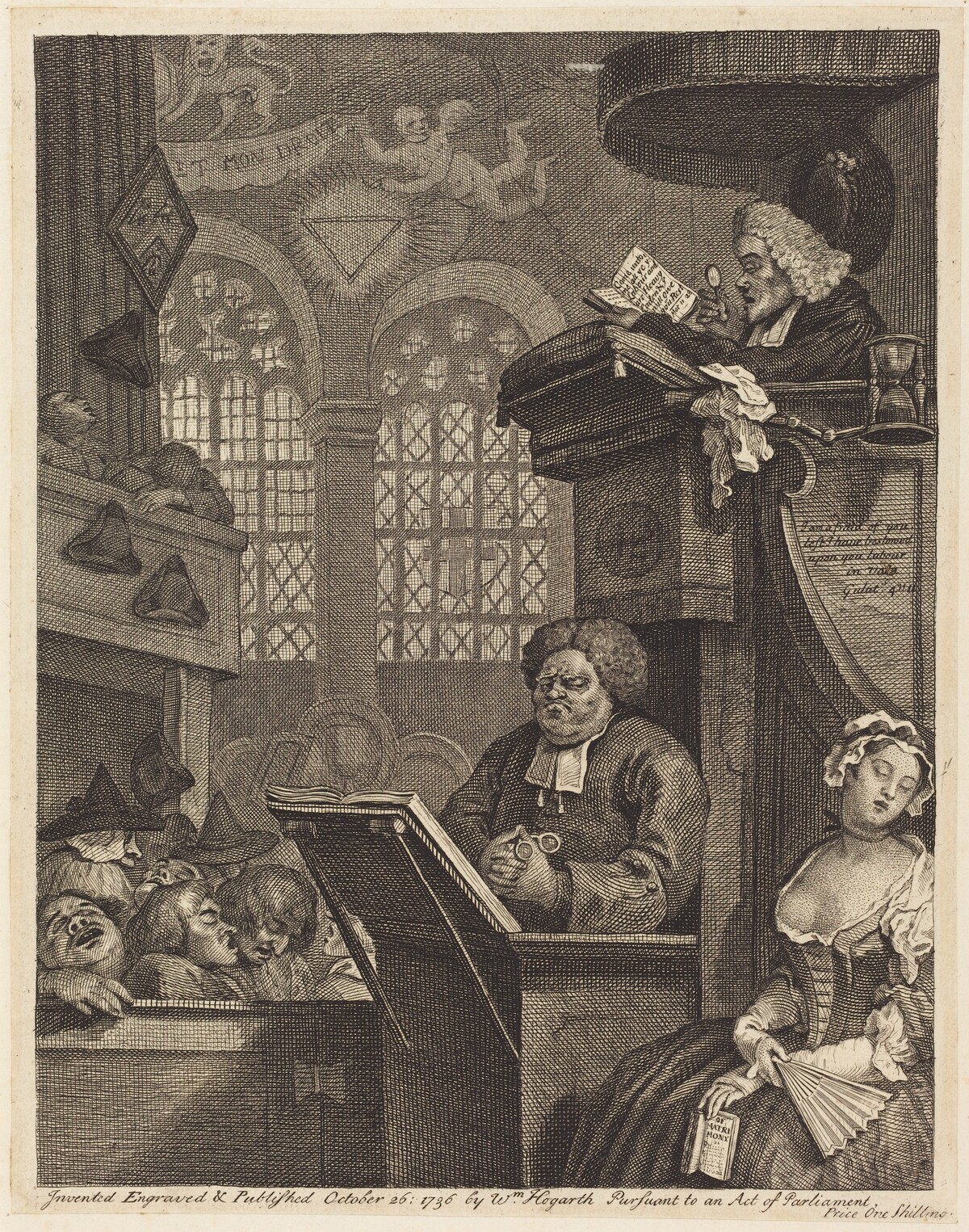 The Sleeping Congregation by William Hogarth