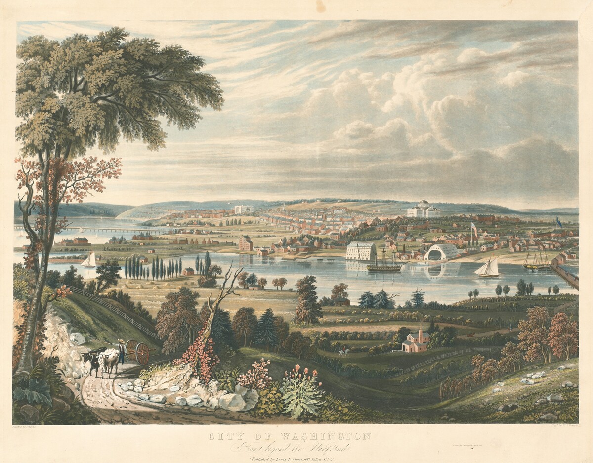City of Washington: From beyond the Navy Yards by William James Bennett after George Cooke