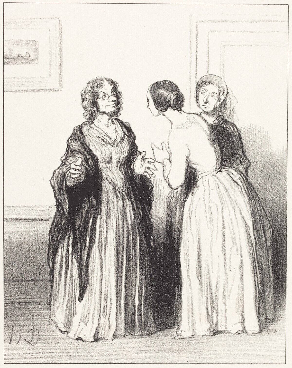 (1er Bas Bleu) - Profitons de l'occasion... by Honoré Daumier