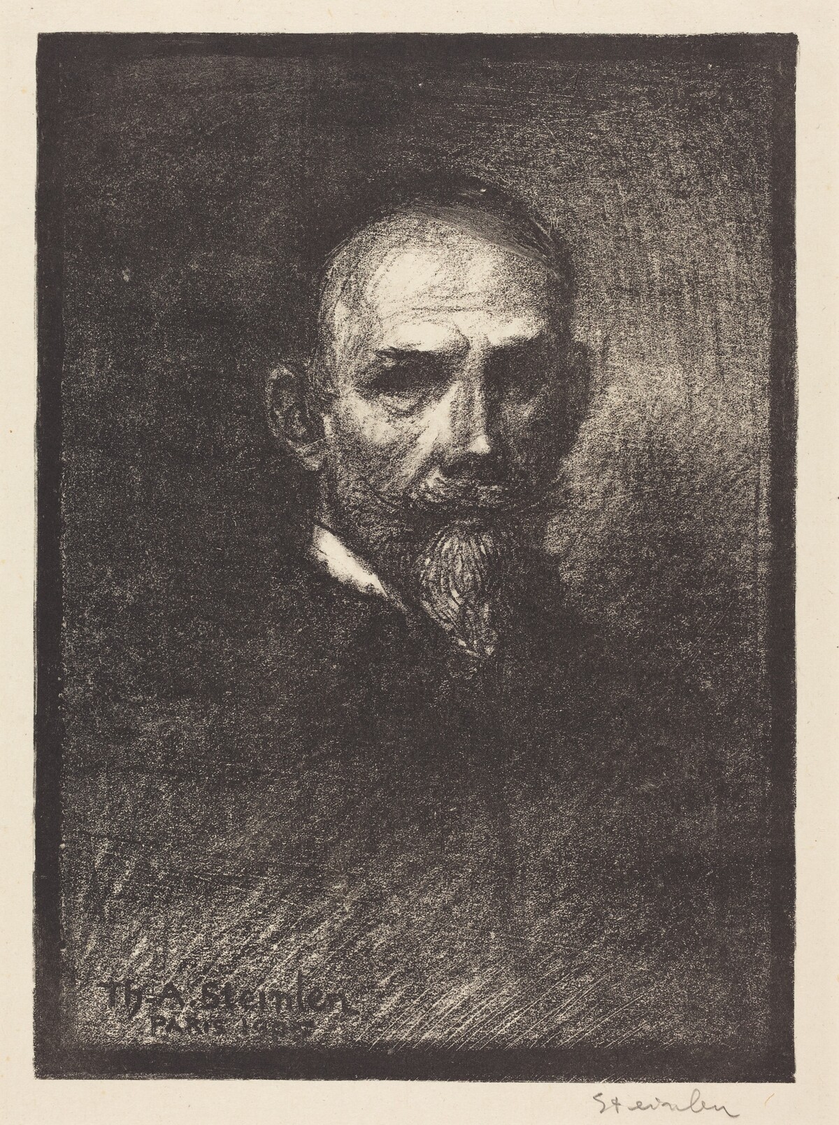 Self-Portrait (Steinlen de face, tete droite) by Théophile Alexandre Steinlen