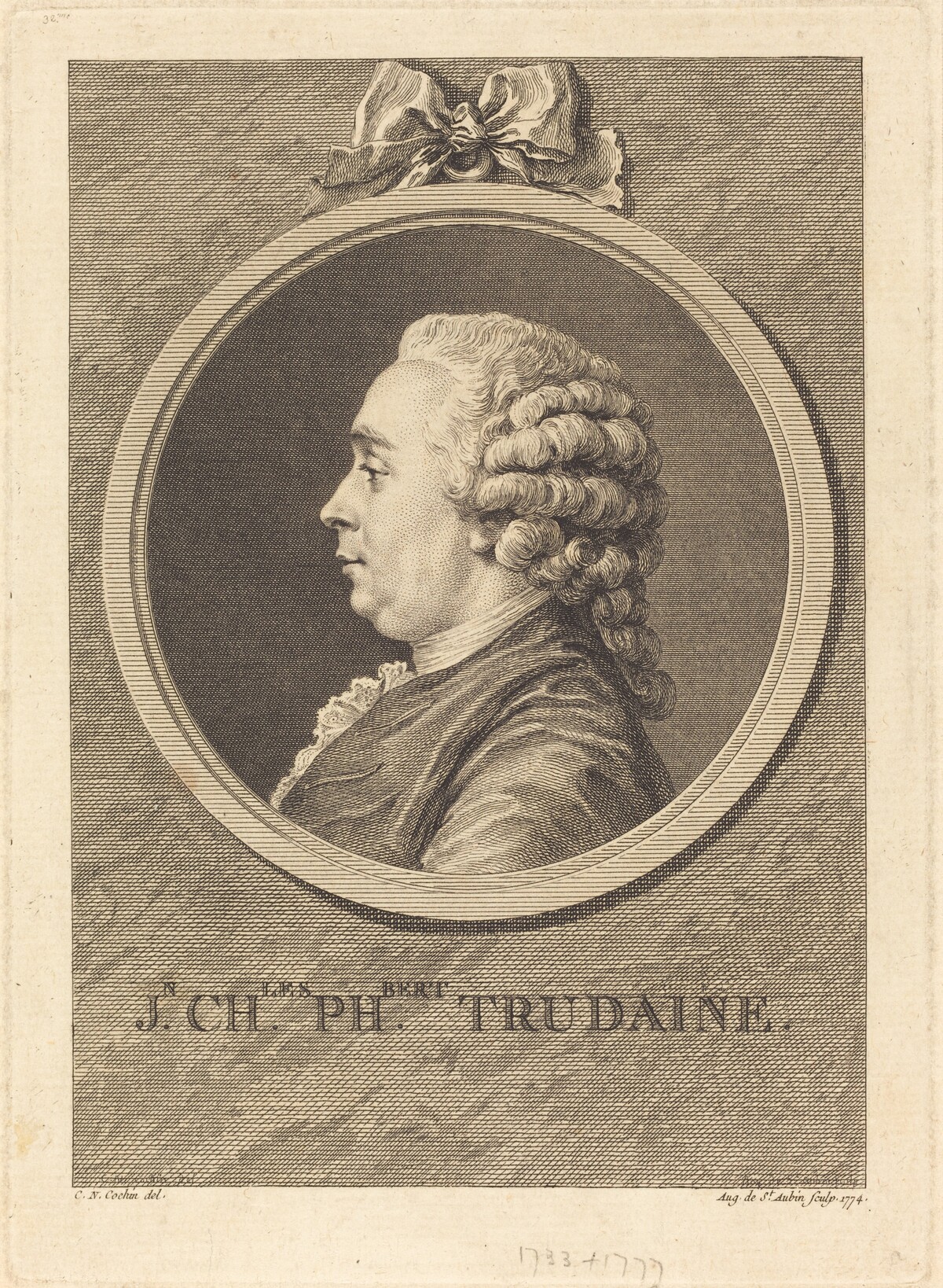 Jean-Charles-Philibert Trudaine by Augustin de Saint-Aubin after Charles-Nicolas Cochin II