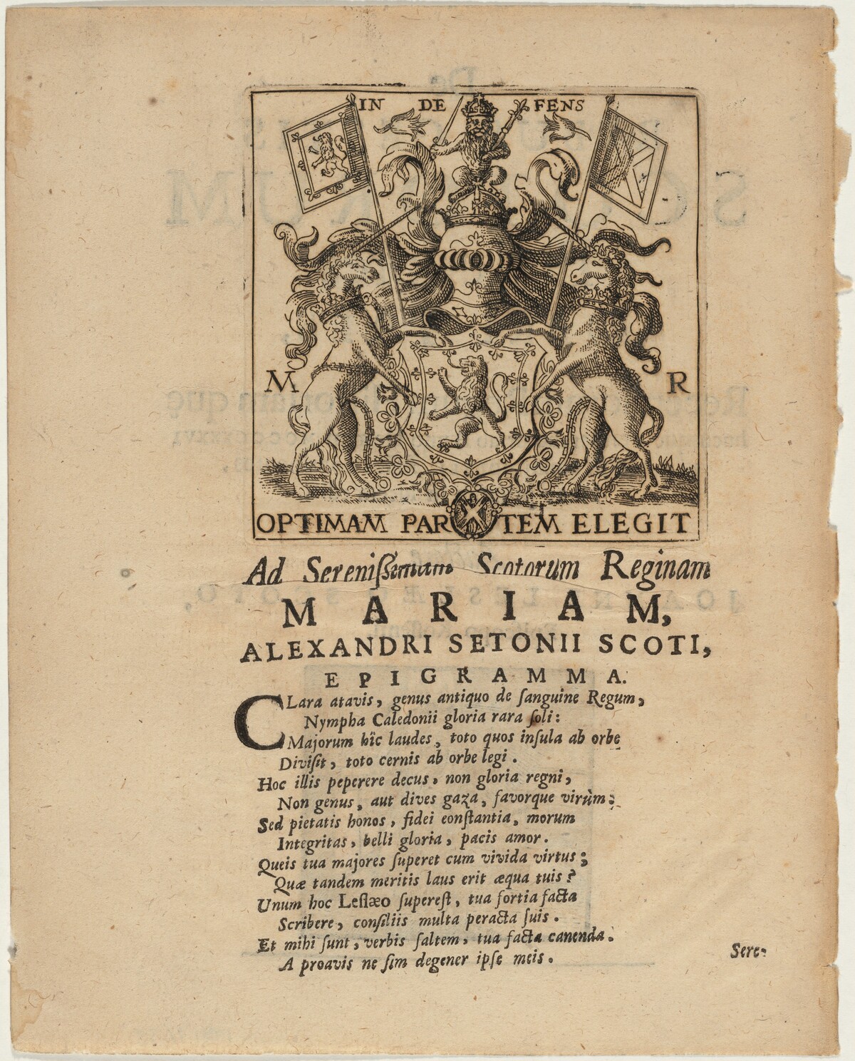 Coat of Arms -- Mary, Queen of Scots by Unknown Artist
