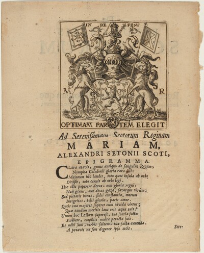 Coat of Arms -- Mary, Queen of Scots