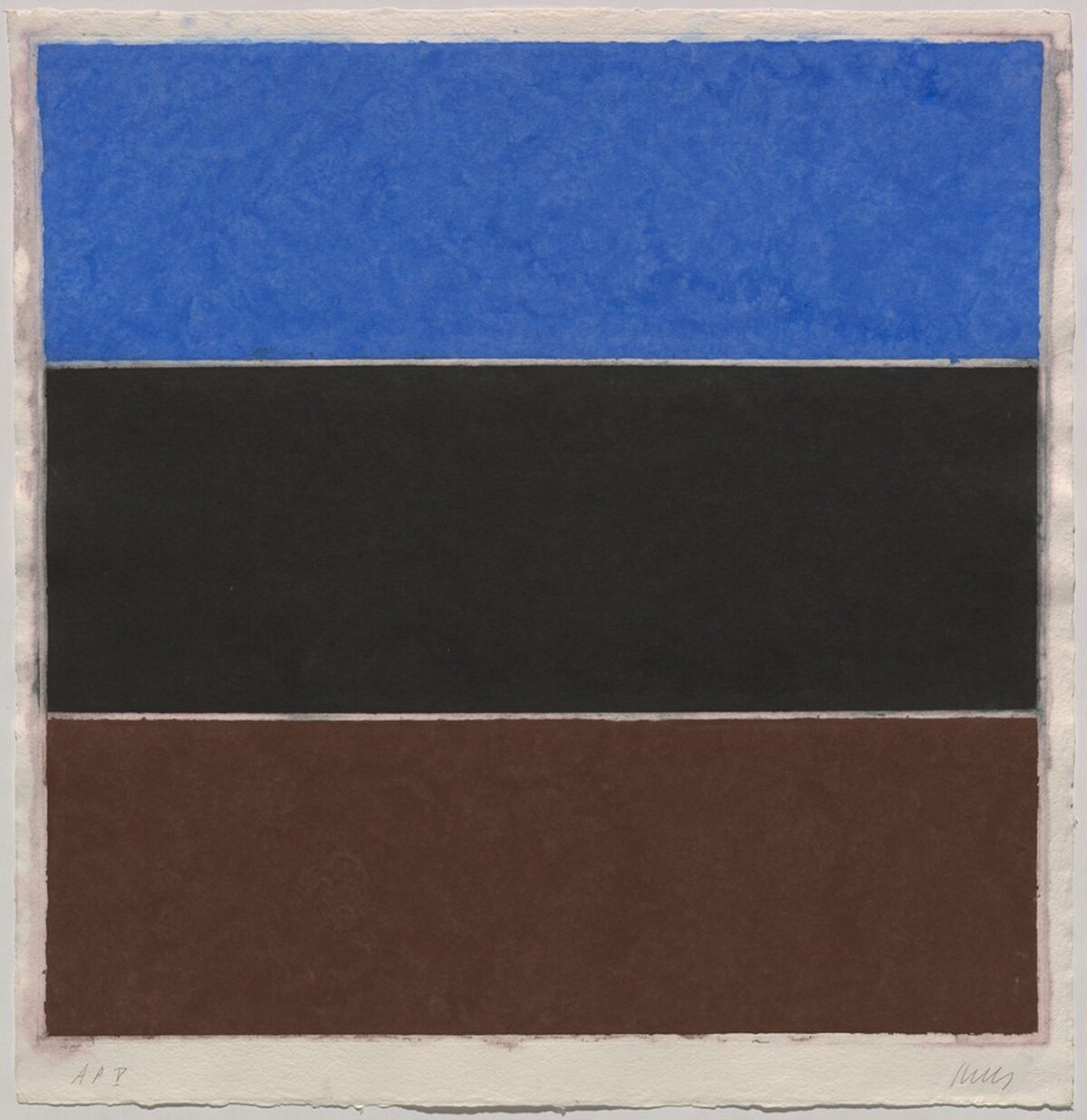 Colored Paper Image XVII (Blue/Black/Brown) by Ellsworth Kelly