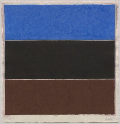 Colored Paper Image XVII (Blue/Black/Brown)