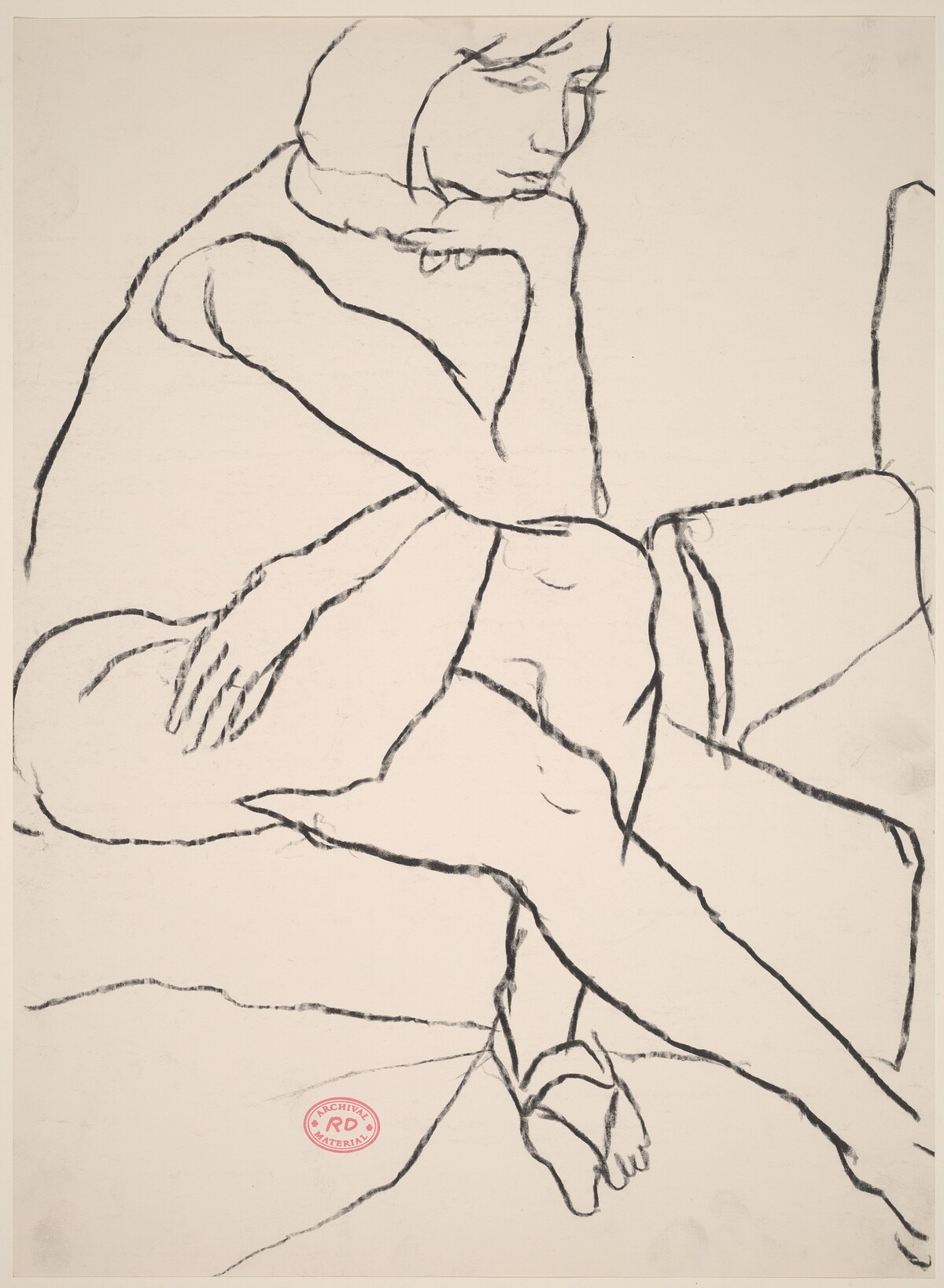 Untitled [seated woman in sandals] by Richard Diebenkorn