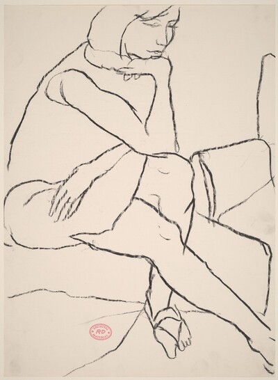 Untitled [seated woman in sandals]