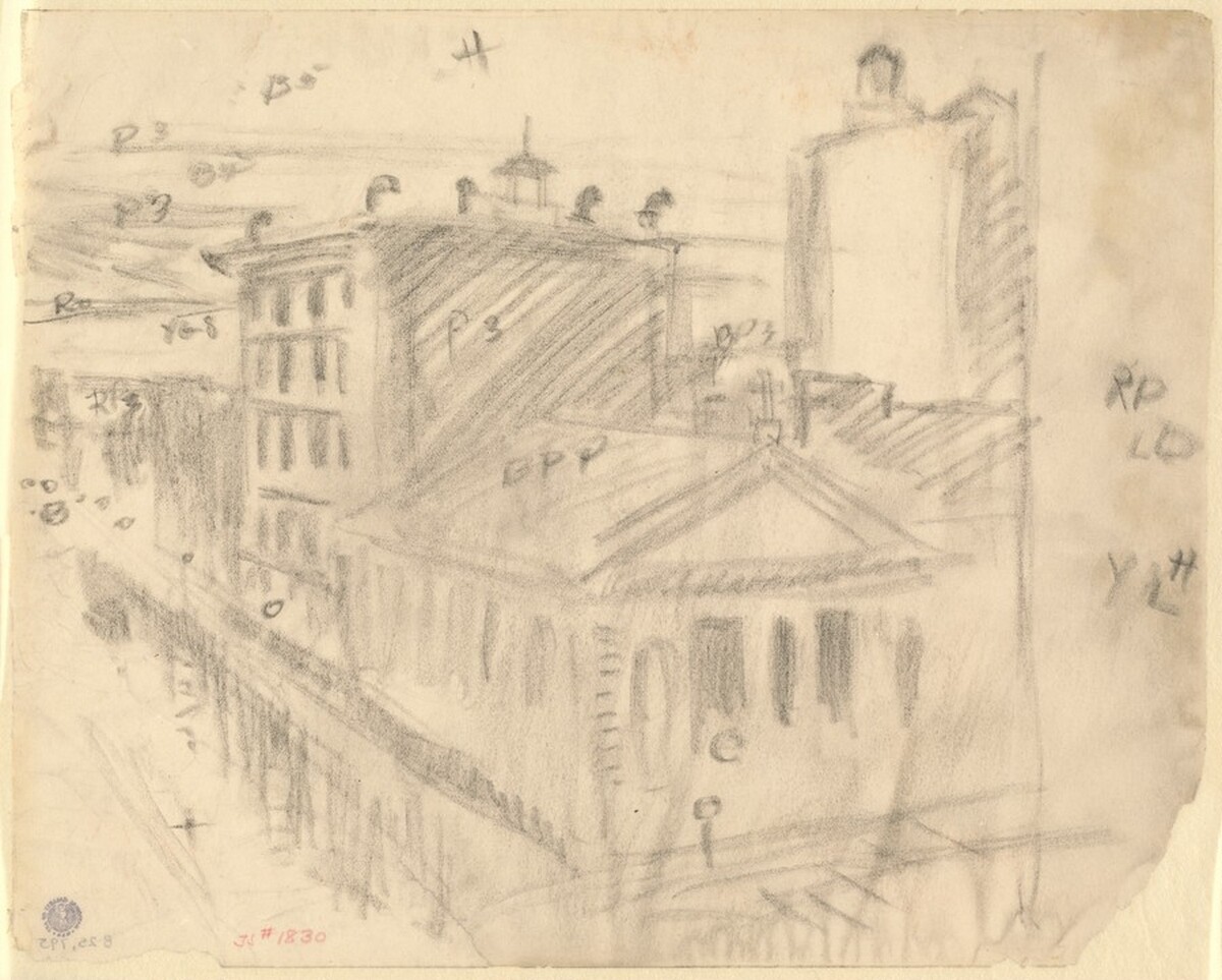The City from Greenwich Village by John Sloan