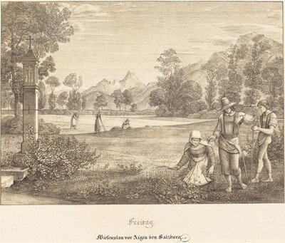 Freitag - Wiesenplan vor Aigen bey Salzburg (Meadow before Aigen near Salzburg)