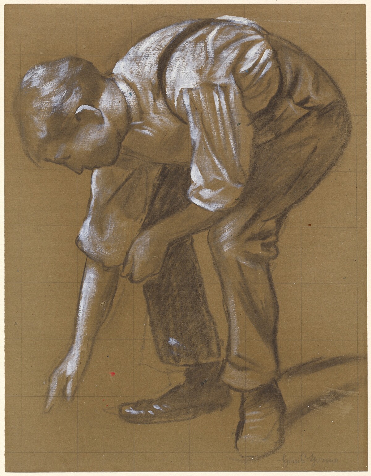 A Man Bending Over by Hans Thoma