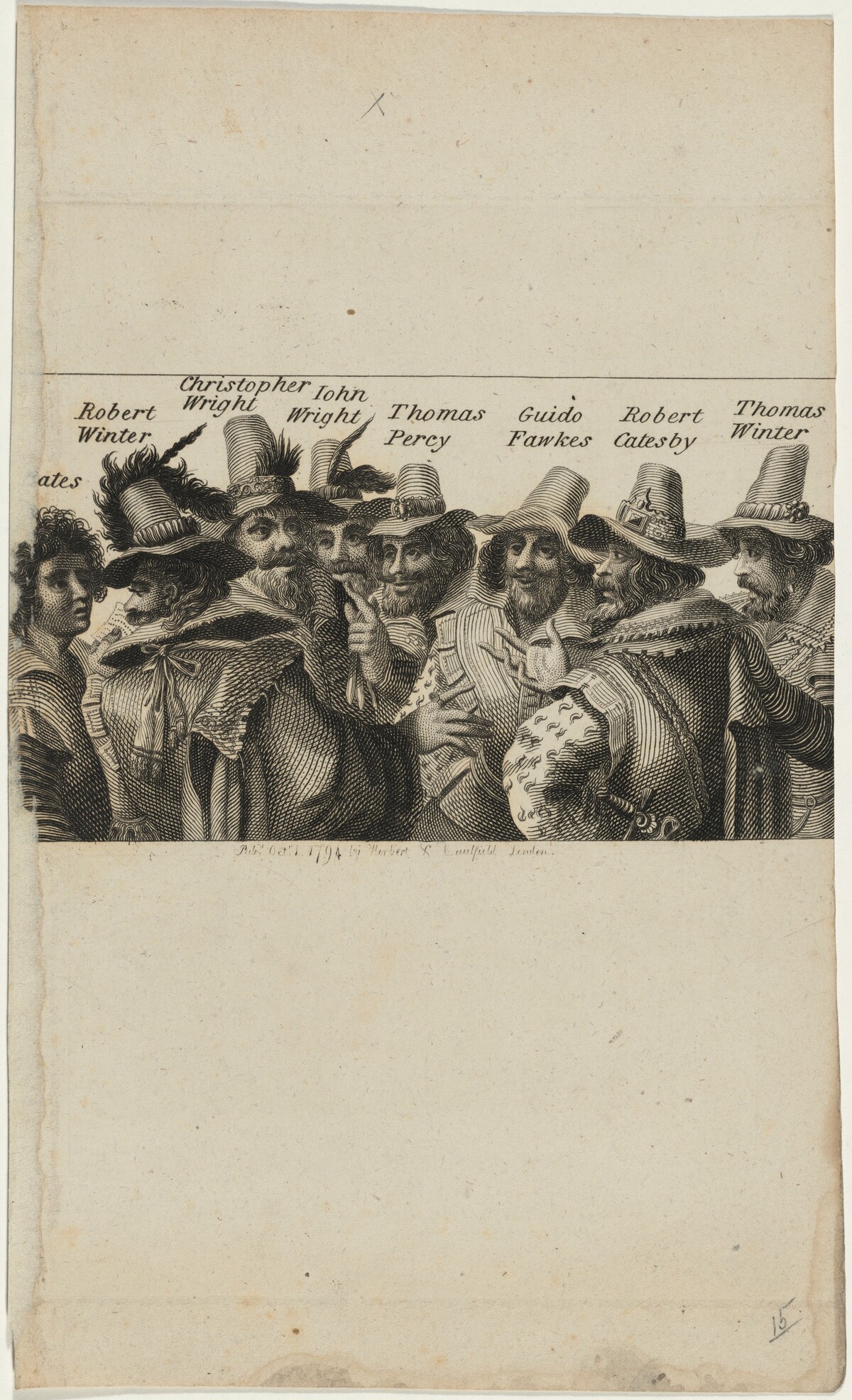 Figures in Gunpowder Plot by Unknown Artist
