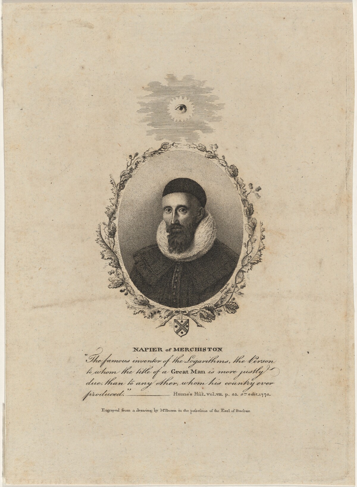 Napier of Merchiston, Inventor of Logarithms by Unknown Artist