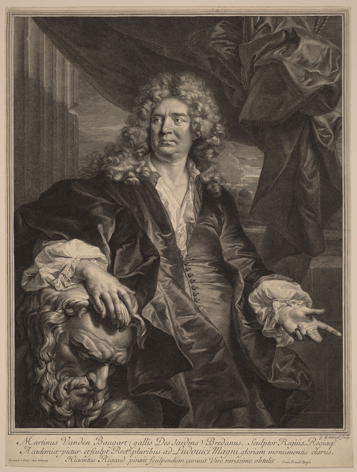 Martin Desjardins by Gerard Edelinck after Hyacinthe Rigaud