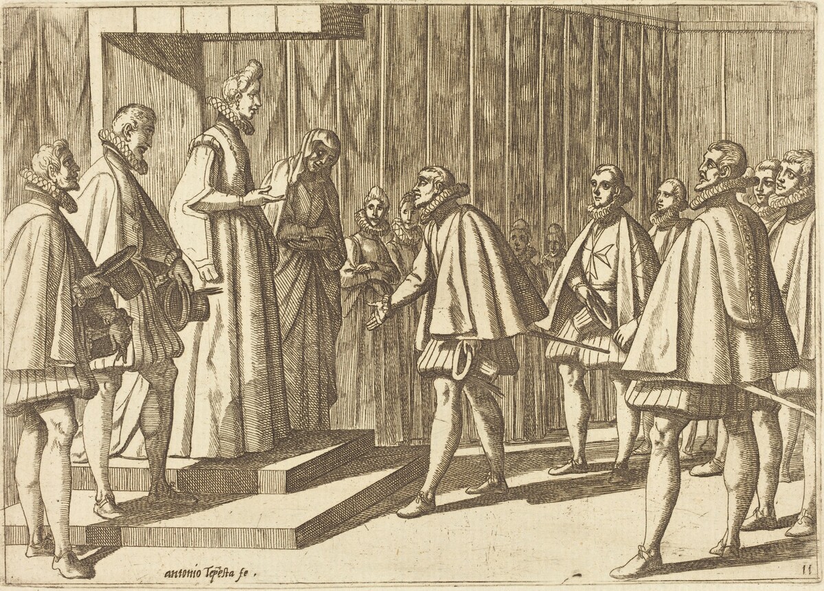 Italian Prince before Margaret of Austria by Antonio Tempesta