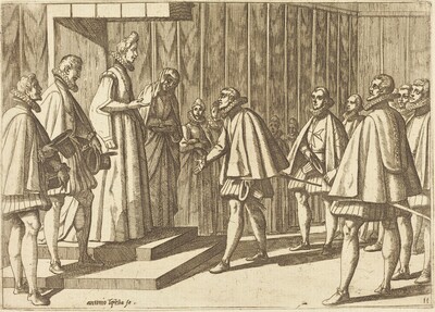 Italian Prince before Margaret of Austria
