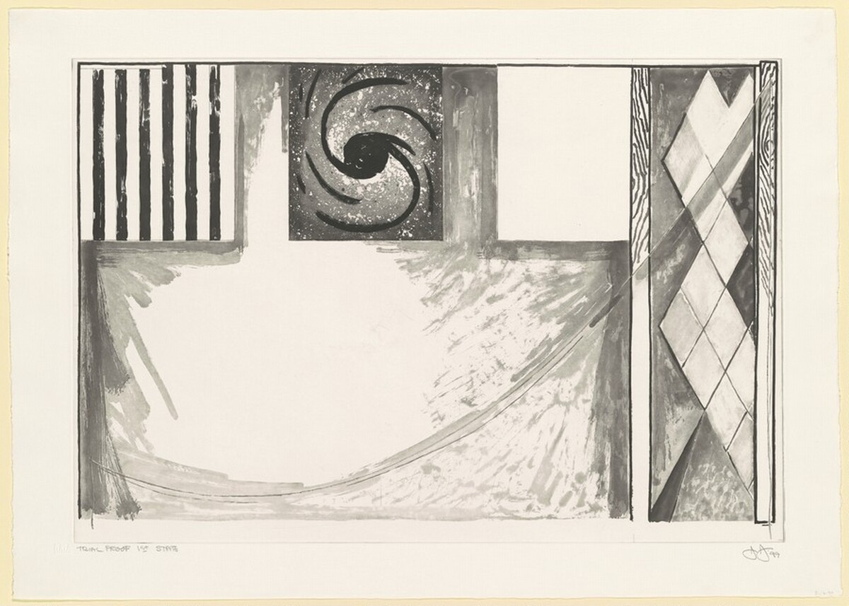 Untitled (Embassies) [trial proof of 1st state] by Jasper Johns