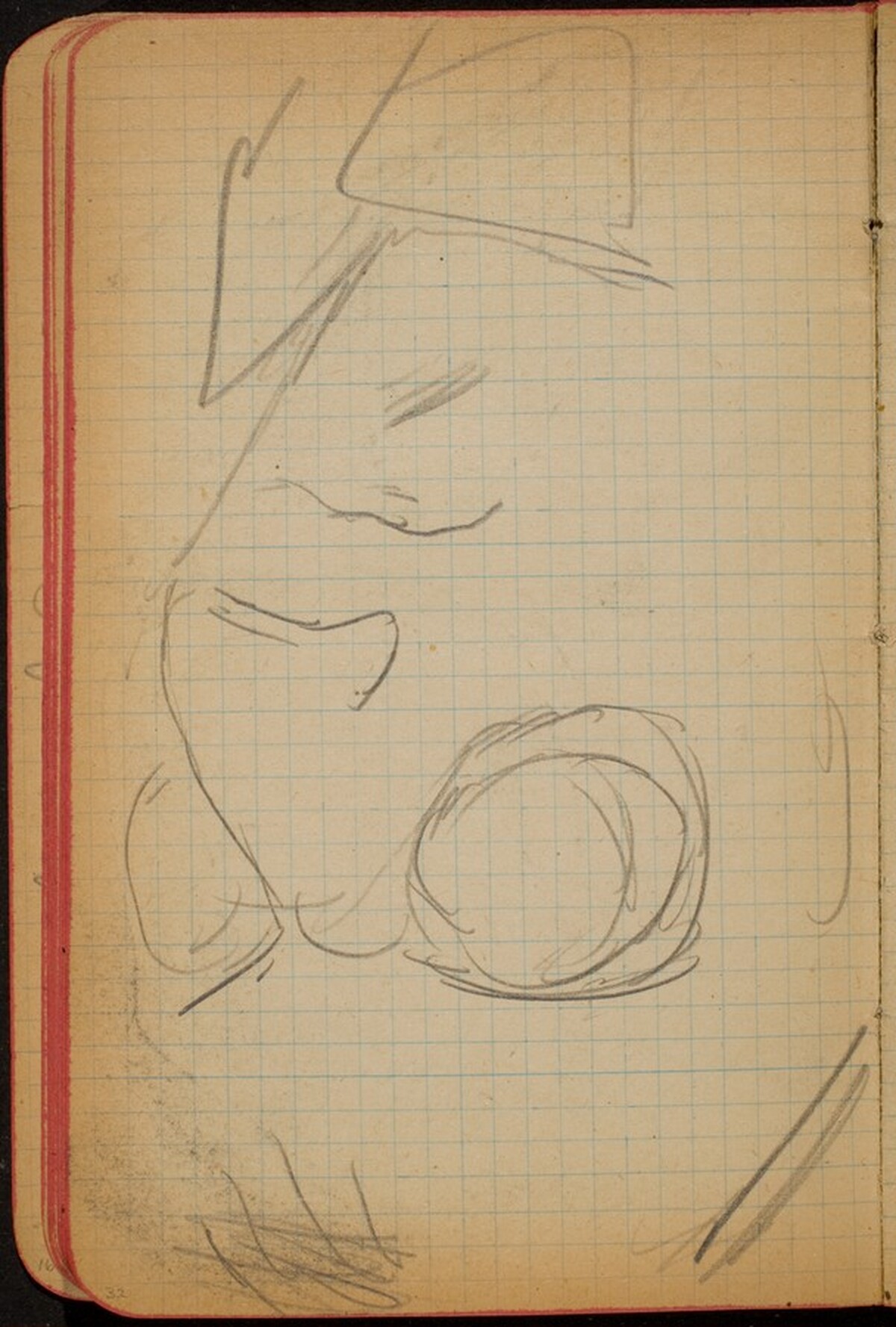Weibliche Bildnisstudie, Detail (Female Portrait Study, Detail) [p. 32] by Max Beckmann
