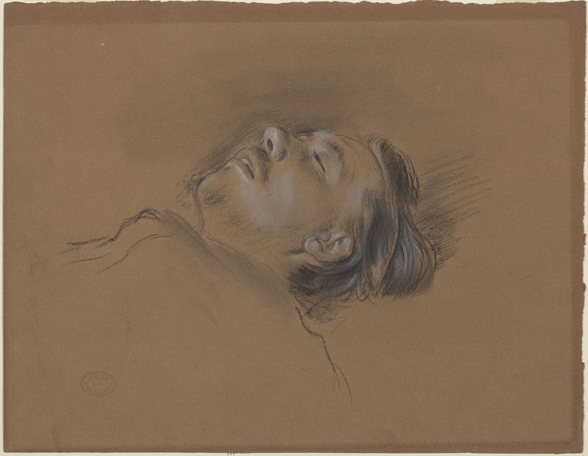 Head of the Fallen Jockey (study for "Scene from the Steeplechase: The Fallen Jockey") by Edgar Degas