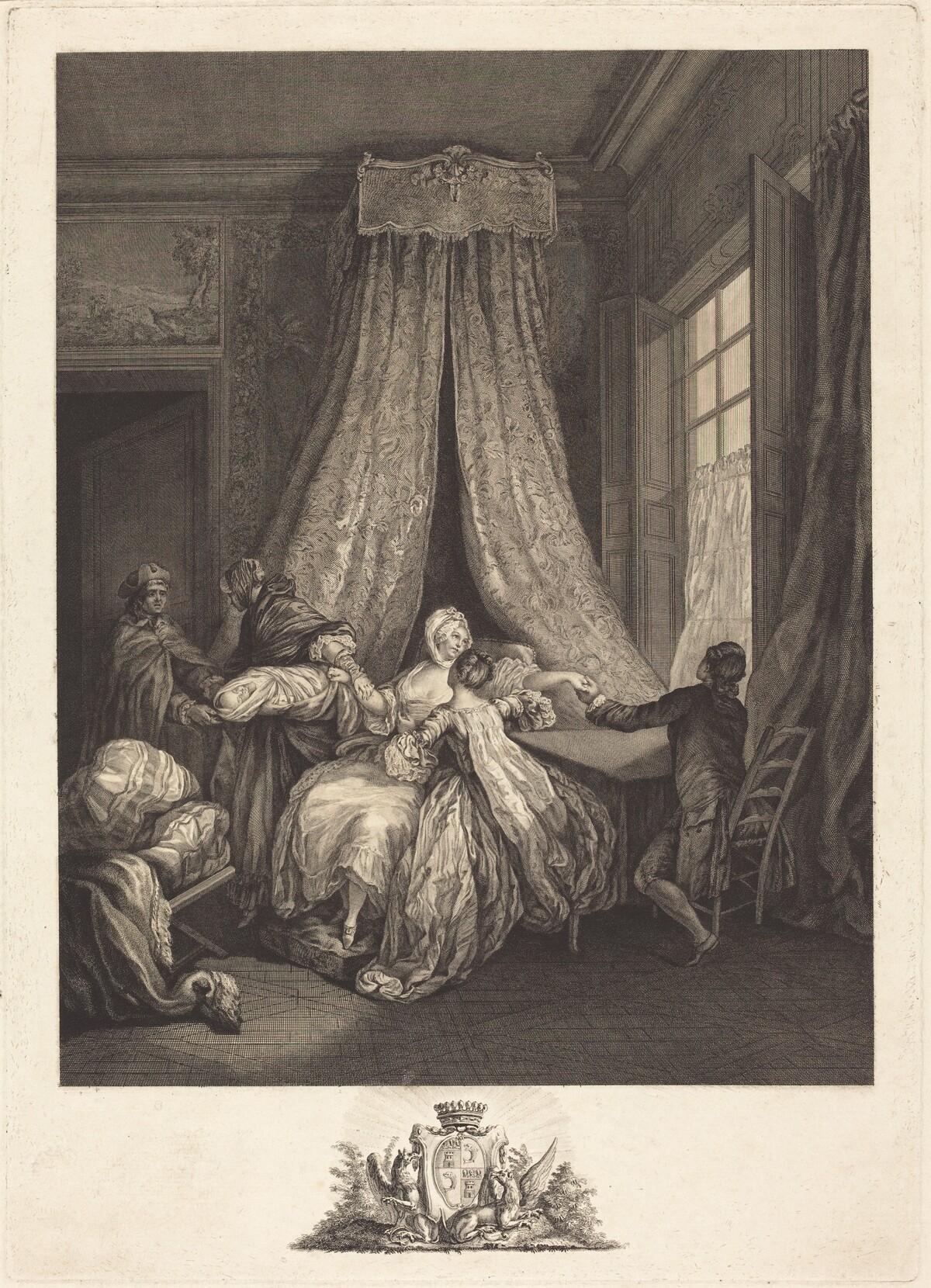 Le fruit de l'amour secret by François Voyez after Pierre-Antoine Baudouin