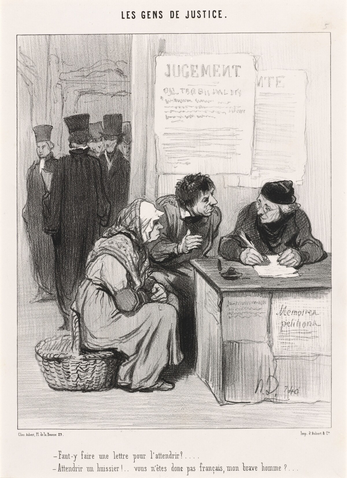 Faut-y faire une lettre pour l'attendrir? by Honoré Daumier