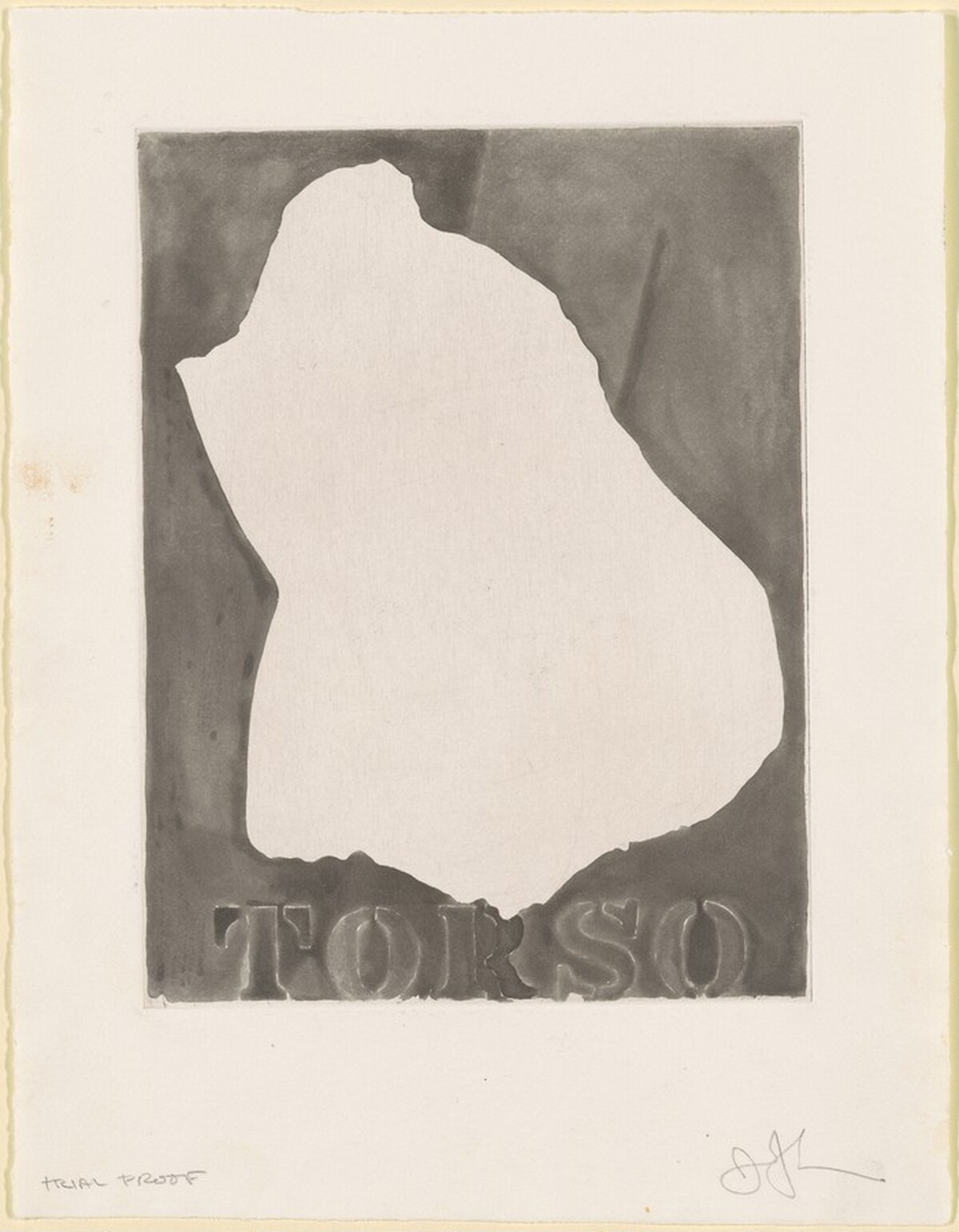 Torso [trial proof] by Jasper Johns