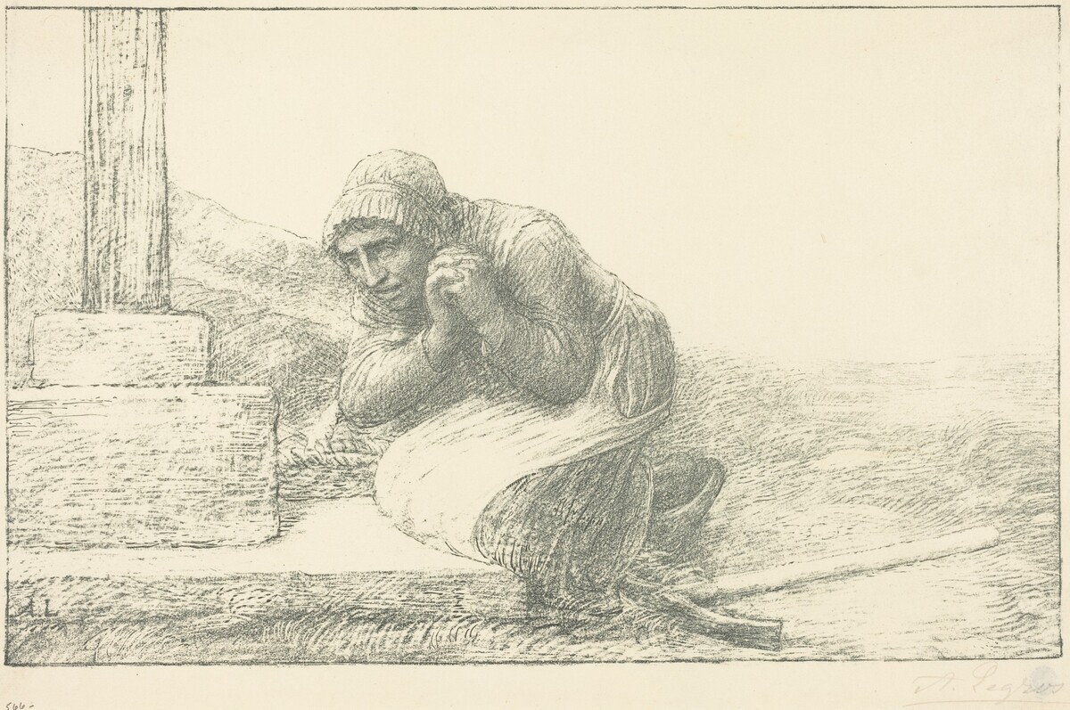 At the Foot of the Cross (Au pied de la croix) by Alphonse Legros