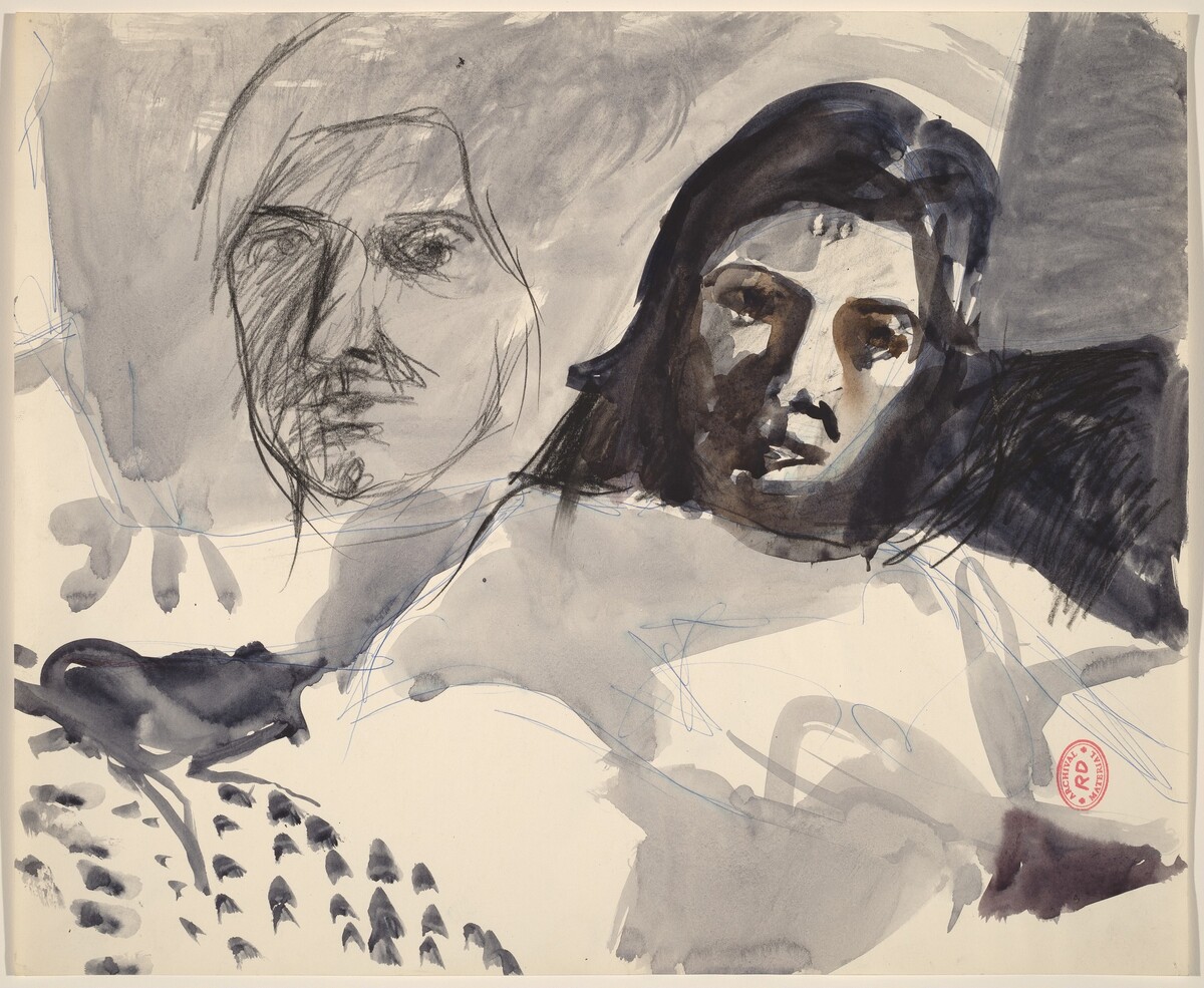 Untitled [studies of two heads] by Richard Diebenkorn
