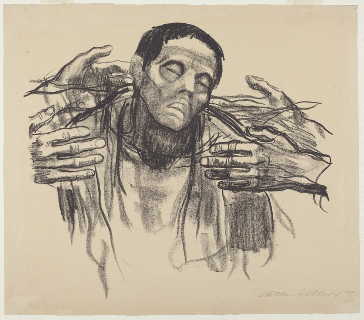 "Help Russia" ("Helft Russland") by Käthe Kollwitz