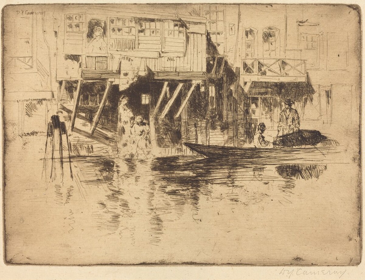 The Market Boat by David Young Cameron