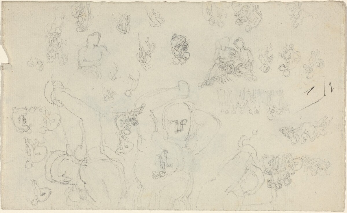 Sheet of Studies [recto and verso] by John Flaxman