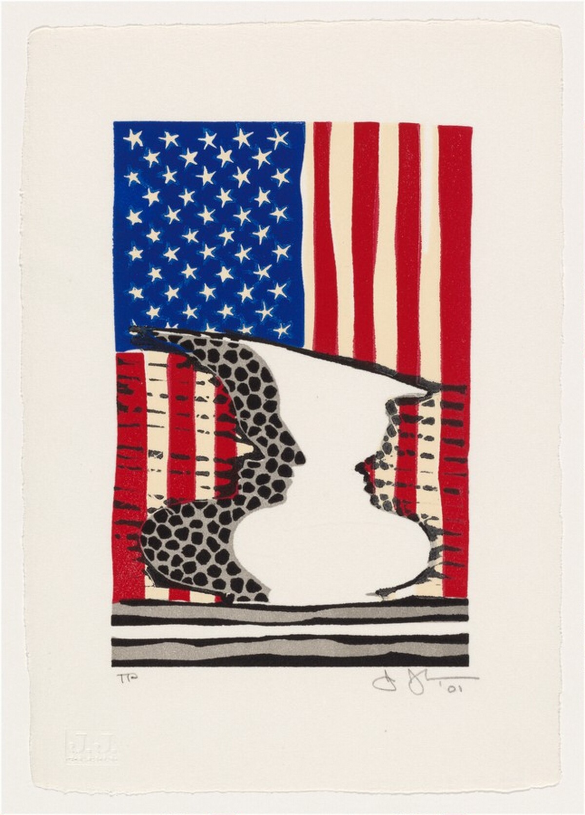 Flag and Vase [trial proof] by Jasper Johns