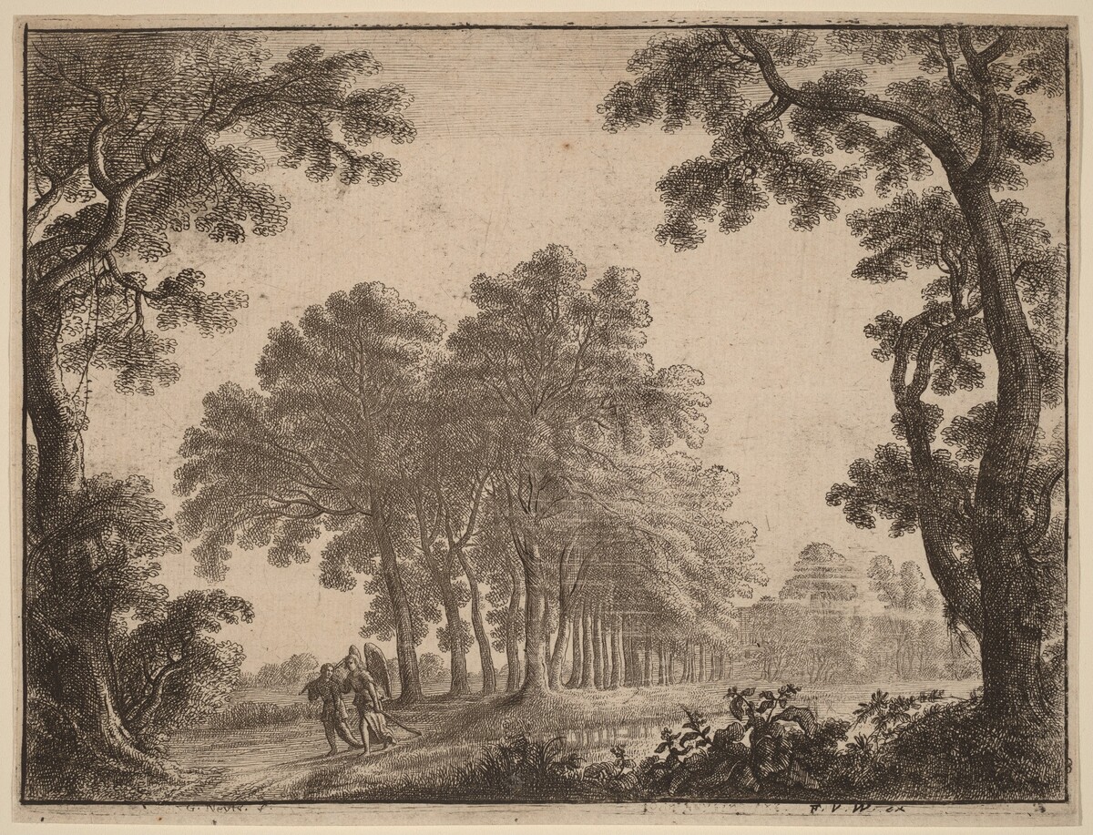 Landscape with Tobias and the Angel by Gilles Neyts