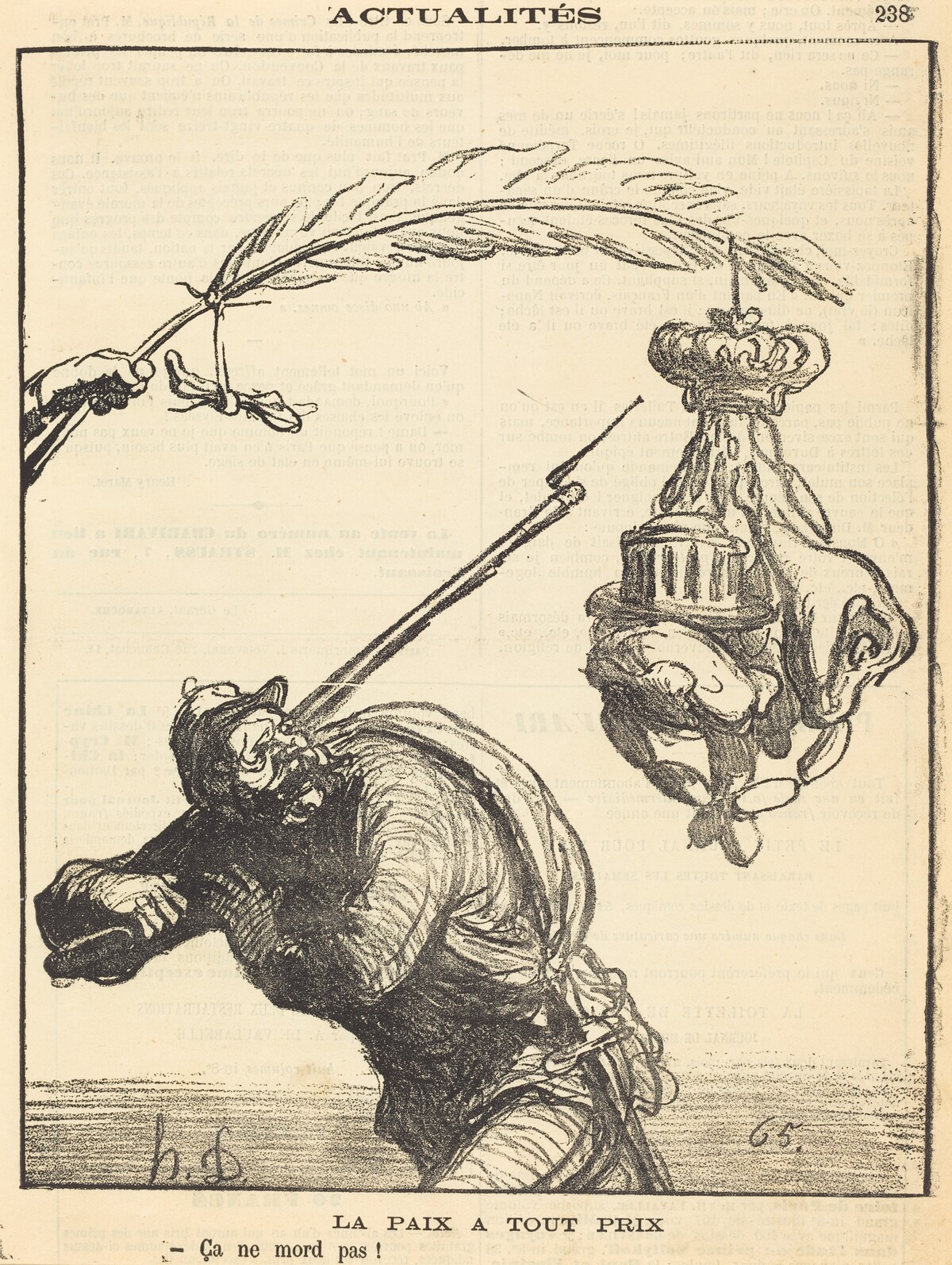 La paix a tout prix by Honoré Daumier