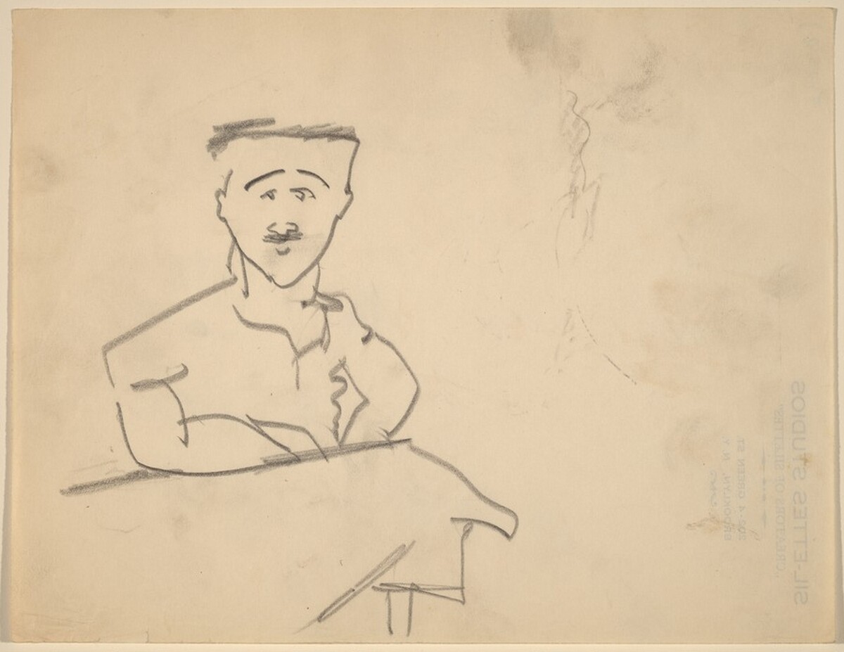 Man with Moustache, Seated at Table by Mark Rothko