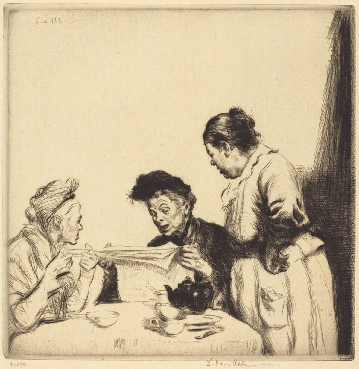 Gossip Page by Salomon van Abbé