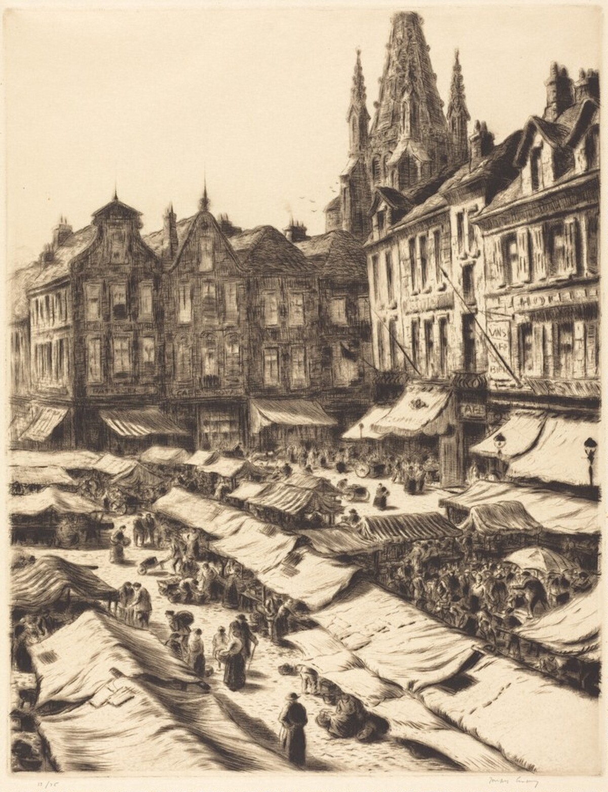 Marketplace, Bruges by Joseph Gray