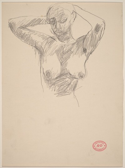 Untitled [nude placing her hands behind her head]