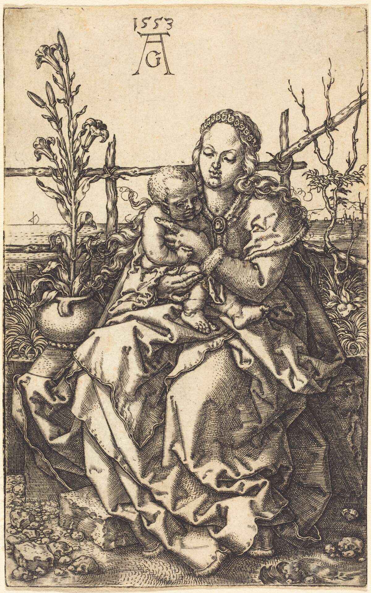 The Virgin Seated by Heinrich Aldegrever