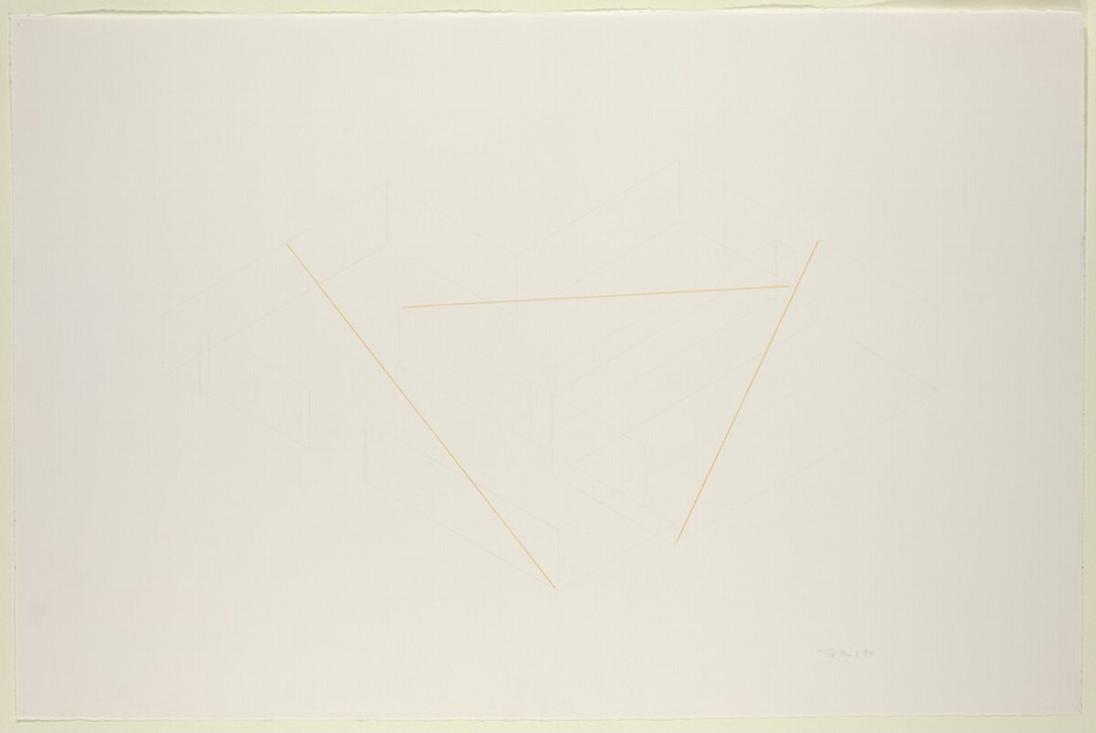 Untitled (study for 3-part diagonal construction for the Kestner Gesellschaft, Hanover, not executed) by Fred Sandback