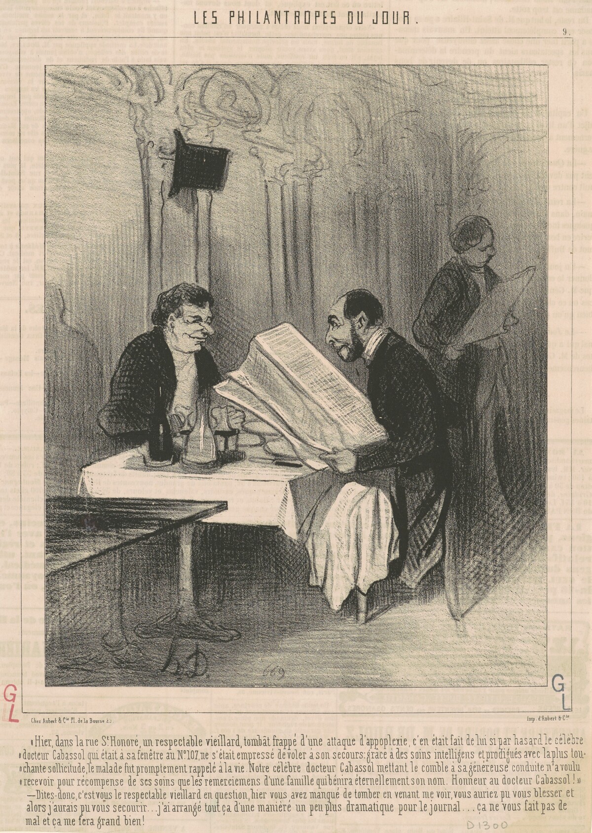 Hier dans la rue Saint-Honoré ... unviellard by Honoré Daumier