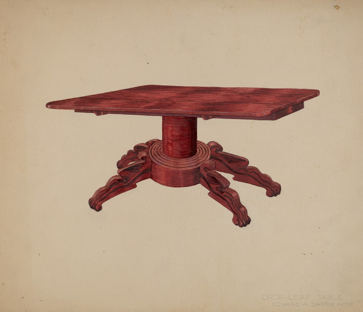 Drop-leaf Table by Edward A. Darby
