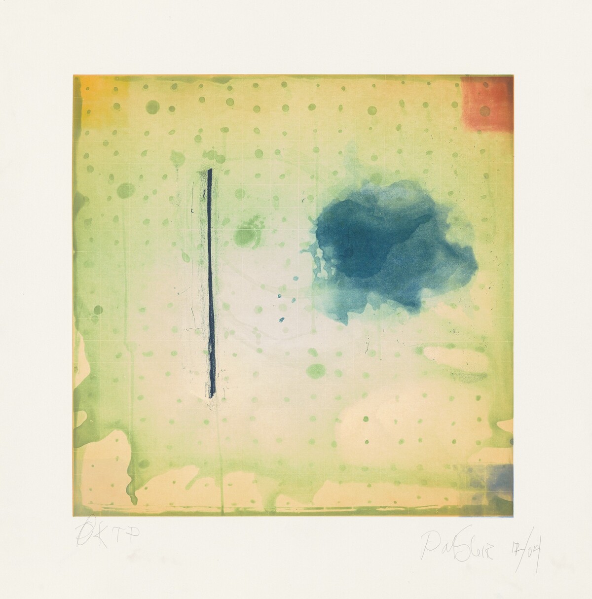Mixed Marks, Grid and Ink Blot by Pat Steir