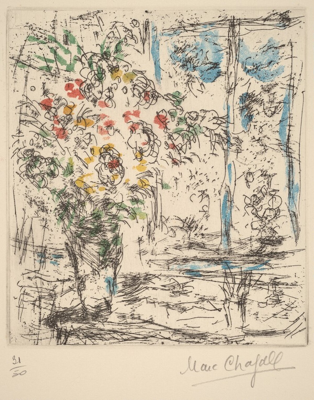 Window in the Studio, St. Paul by Marc Chagall