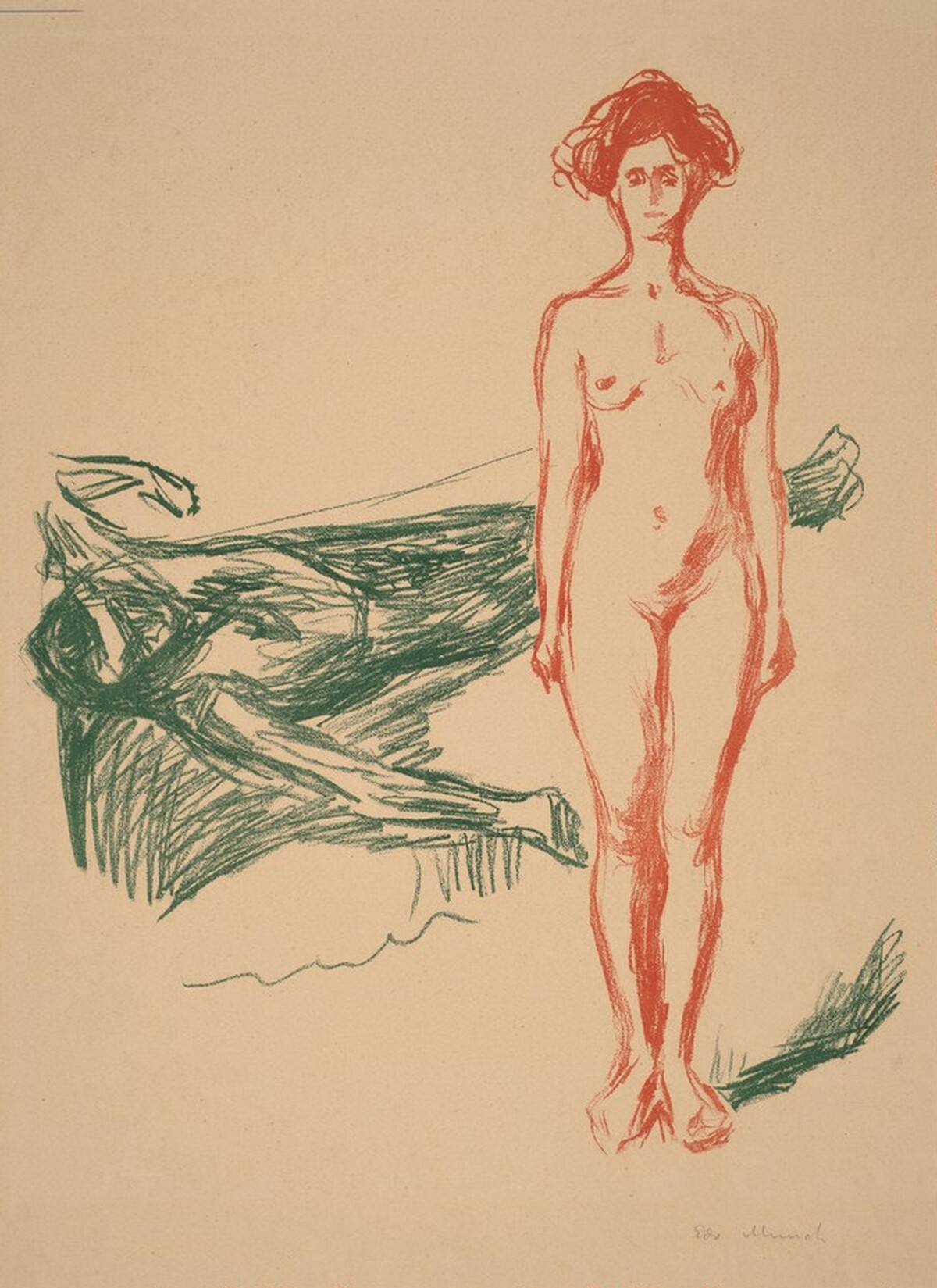 Death of Marat (Der Tod des Marat) by Edvard Munch