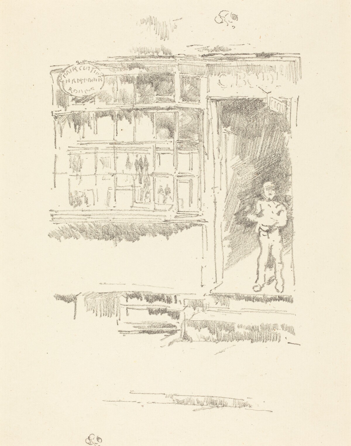 The Barber's Shop in the Mews by James McNeill Whistler