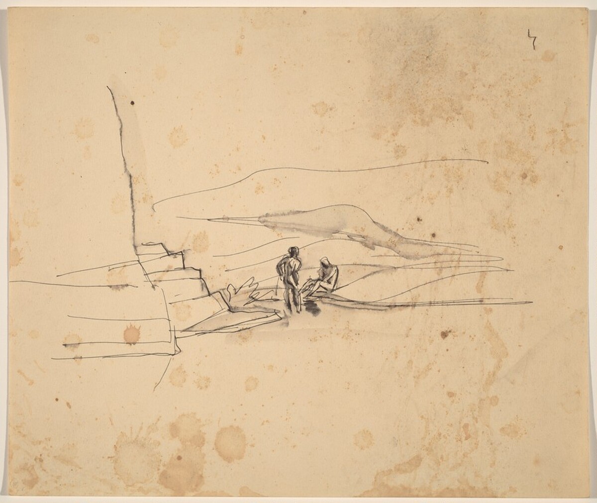 Two Figures in a Landscape by Donald Carlisle Greason